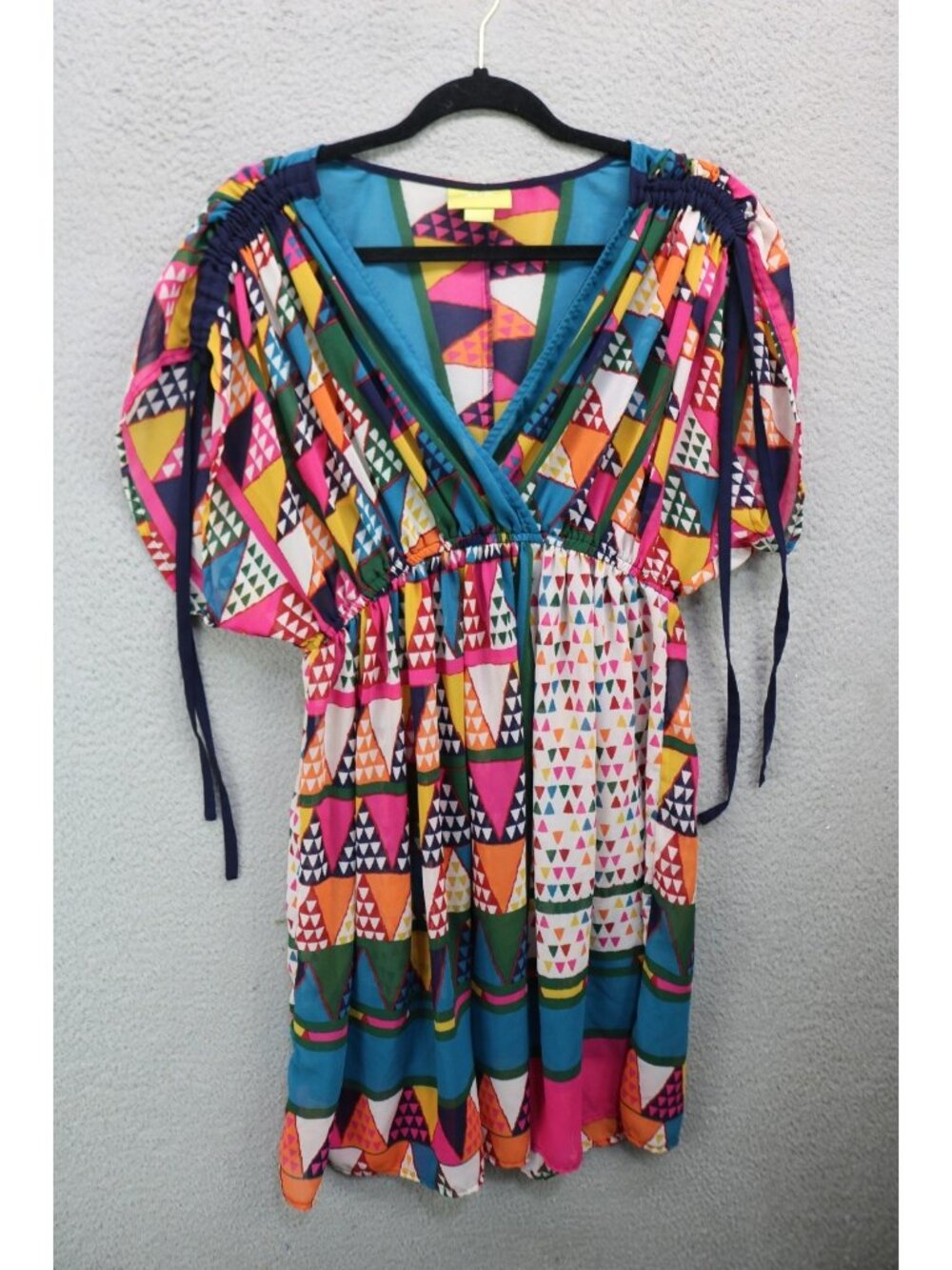 Maeve Anthropologie Chiffon Semi-Sheer Dress-Sz 6-Geometric-Whimsigoth-Boho